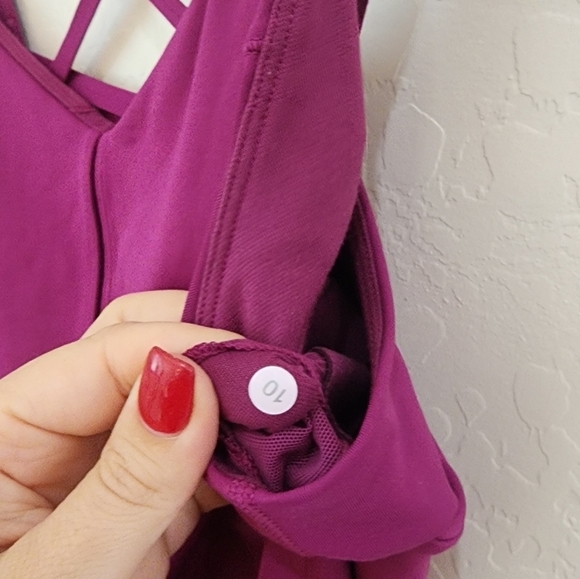 LULULEMON Strappy Back purple Tank Top - Picture 3 of 4